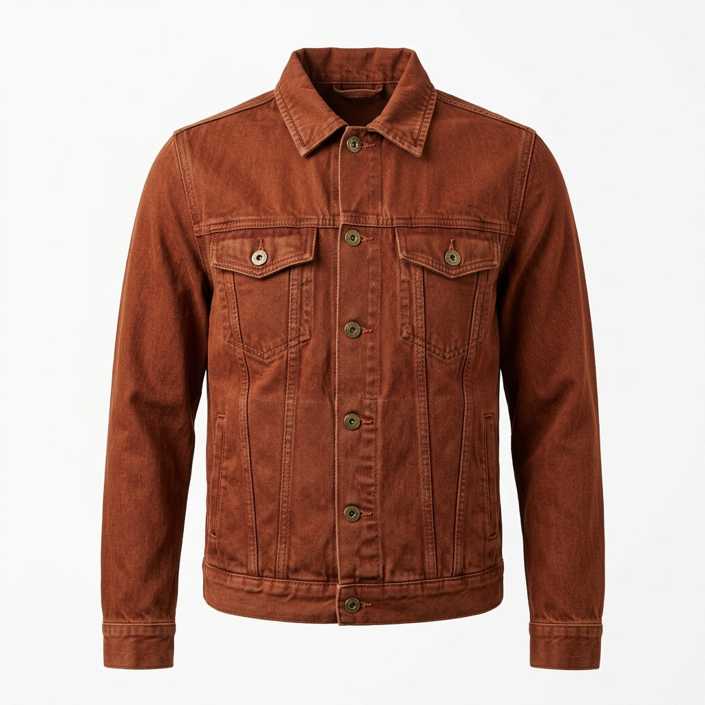 Unisex Colored Denim Trucker Jacket