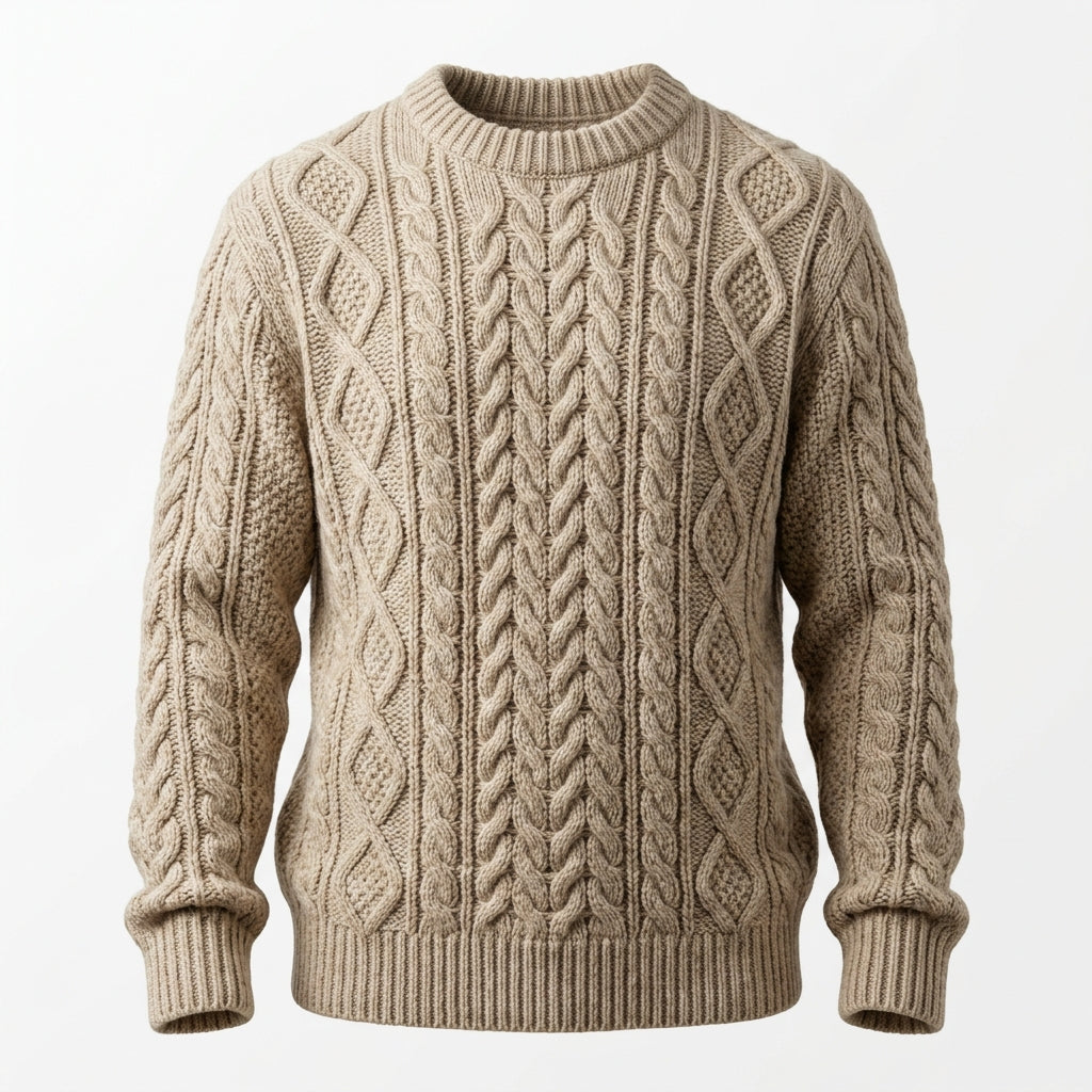 Men's Chunky Cable-Knit Sweater