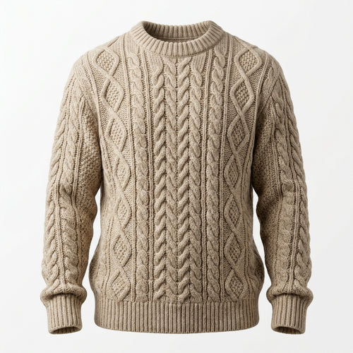 Men's Chunky Cable-Knit Sweater