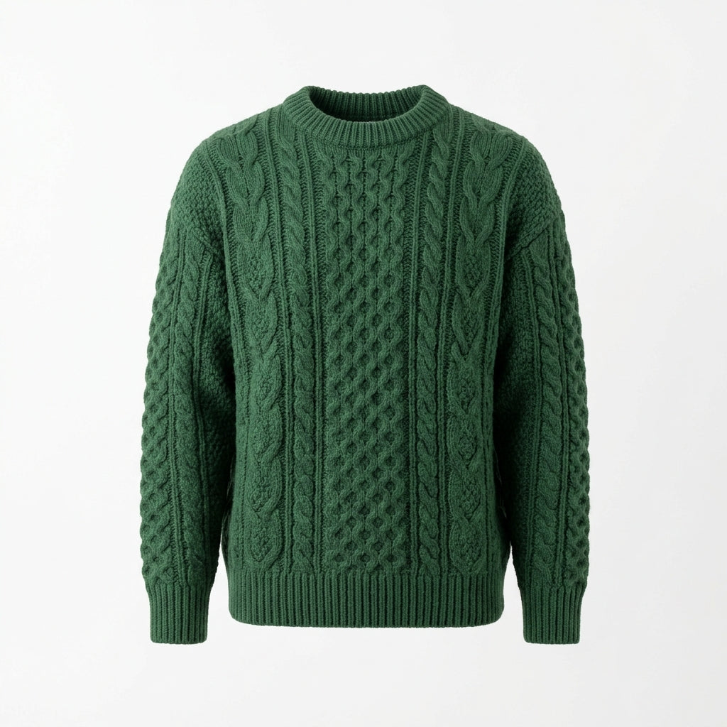 Men's Chunky Cable-Knit Sweater
