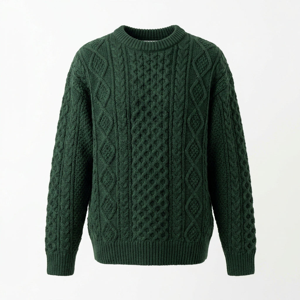 Men's Chunky Cable-Knit Sweater