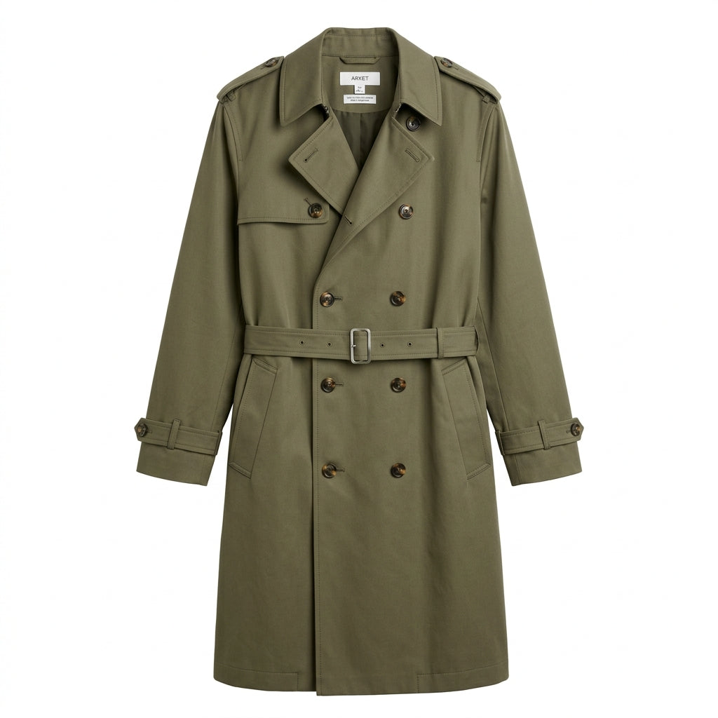 Unisex Double-Breasted Trench Coat