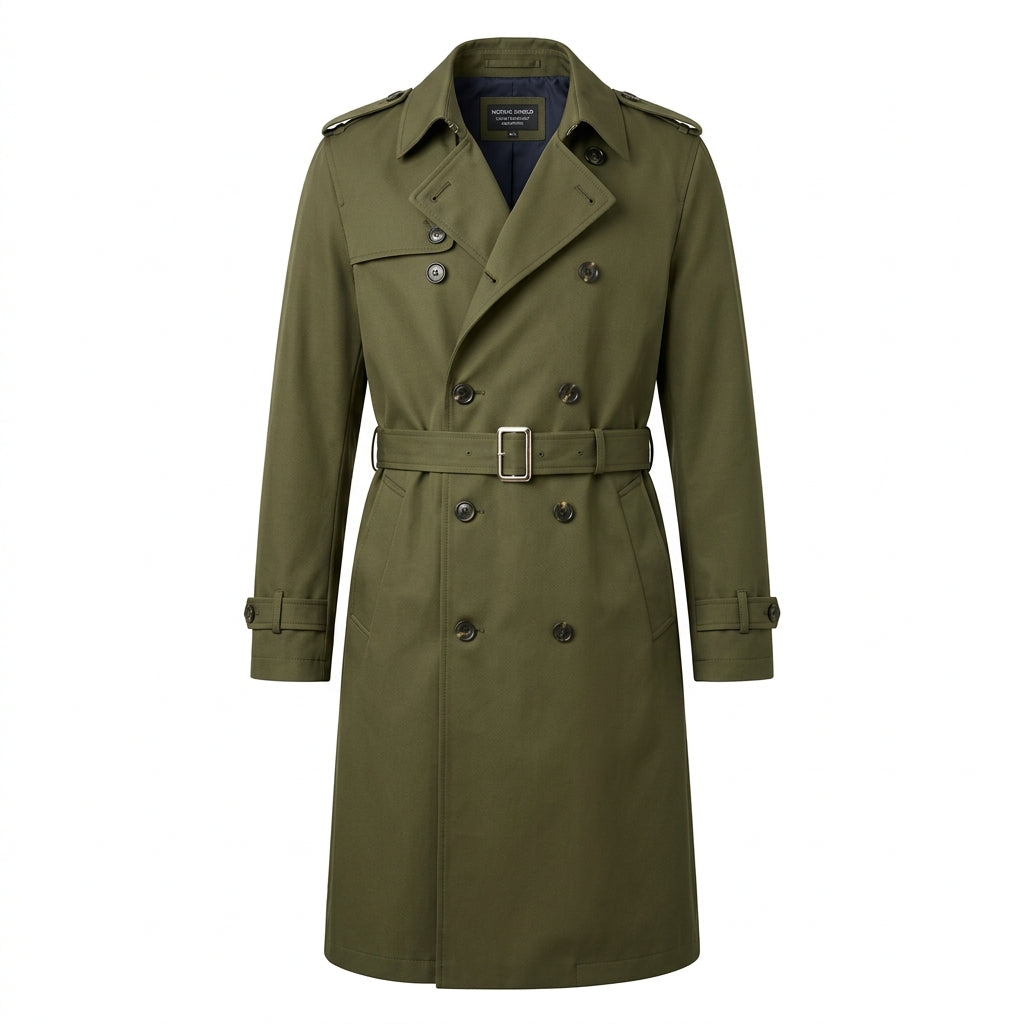 Unisex Double-Breasted Trench Coat
