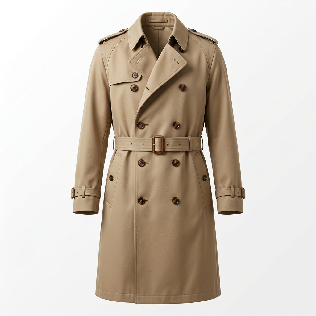 Unisex Double-Breasted Trench Coat