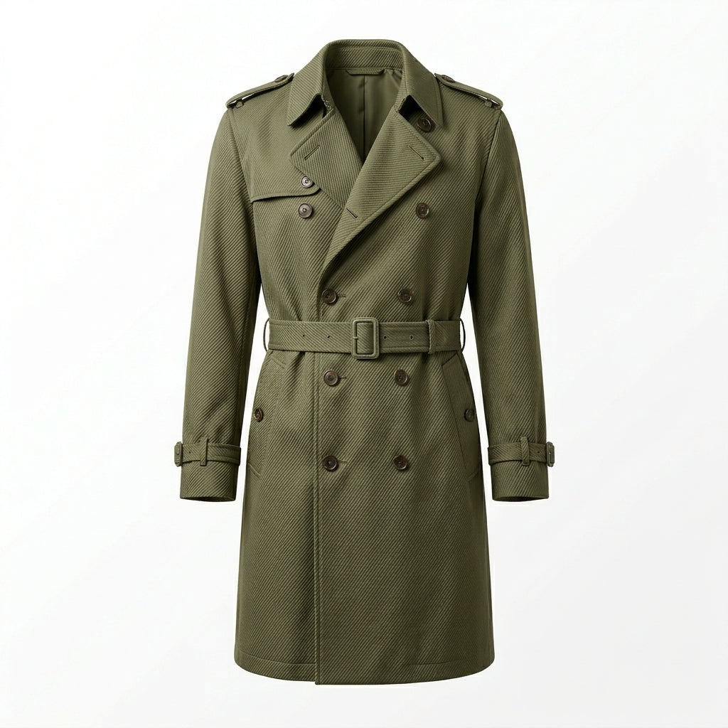 Unisex Double-Breasted Trench Coat
