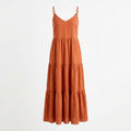 Women's Linen Tiered Maxi Sundress